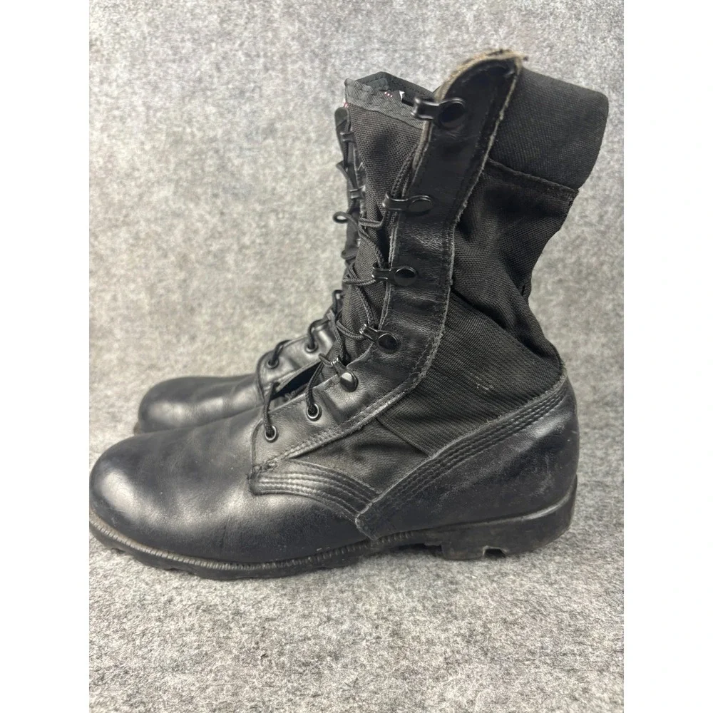 Altama Combat Boots Men 9.5R Black Leather Canvas Jungle Tactical USA Made